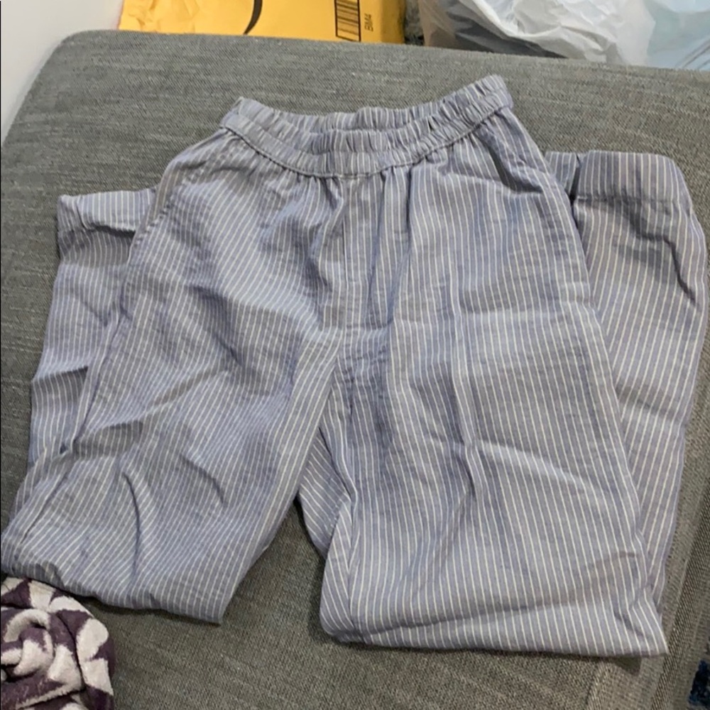 Pinstriped pants